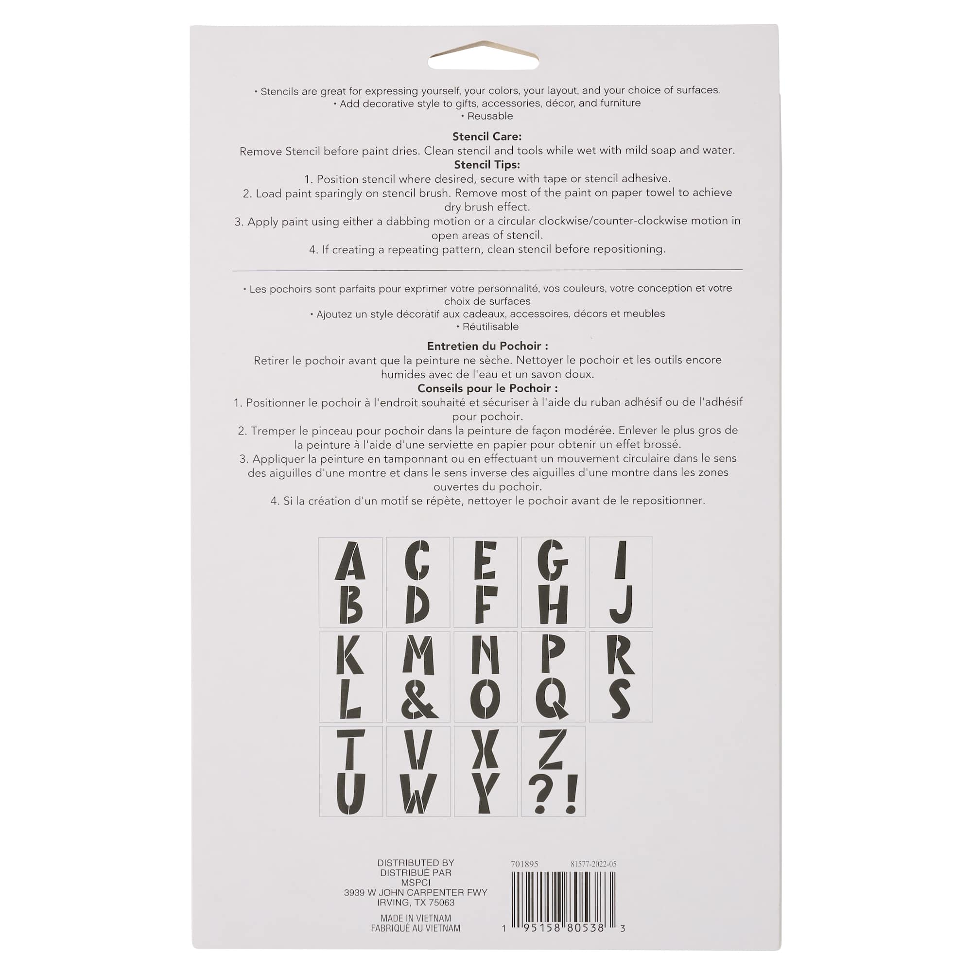 4" Modern Alphabet Stencils by Craft Smart®